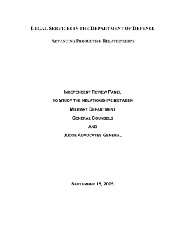 legal services in the department of defense