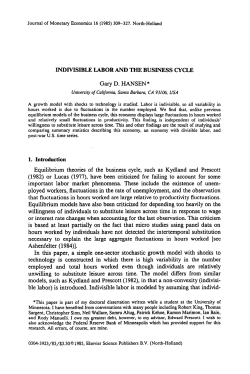 Indivisible Labor and the Business Cycle