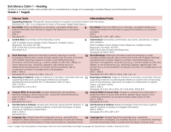 Claims, Targets and Standards for Grades 6-12