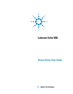 Labcyte Echo 550 Device Driver User Guide