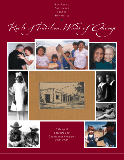 Catalog of Speakers and Chautauqua Programs 2003-2005