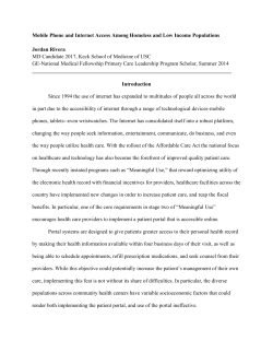 Mobile phone and Internet Access among Low Income