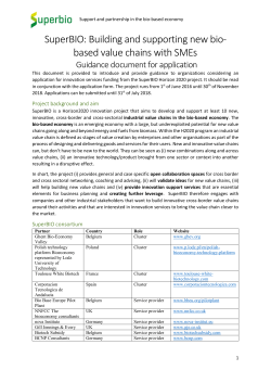 Guidance document