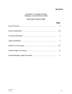 account structure - University of Maine System
