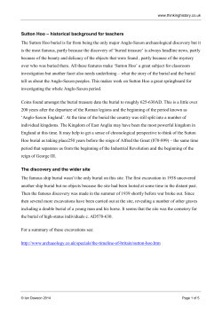 Sutton Hoo historical background for teachers