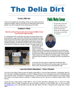 COUNCIL MEETING COMMUNITY NEWS LAND