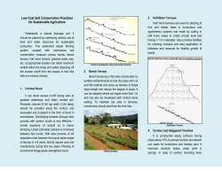 Low Cost Soil Conservation Practices for Sustainable Agriculture