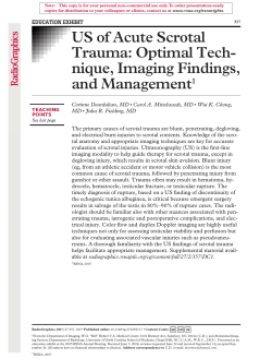 US of Acute Scrotal Trauma: Optimal Tech