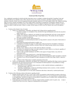 Alcohol and Other Drug Policy