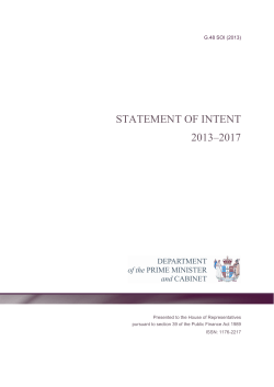 Statement of Intent G.48 SOI (2013)