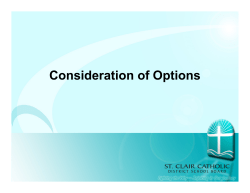 Consideration of Options