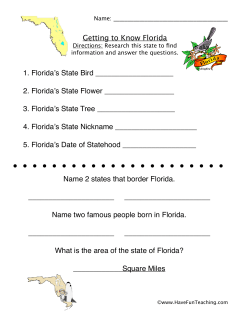 Getting to Know Florida