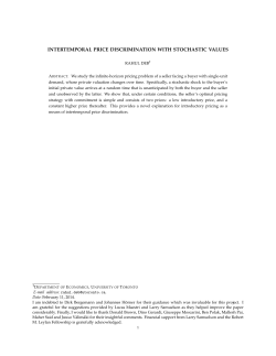 intertemporal price discrimination with stochastic values