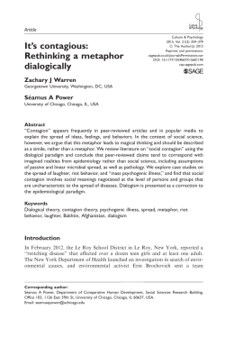 It`s contagious: Rethinking a metaphor dialogically