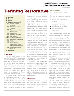 Defining Restorative