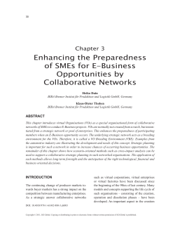 Enhancing the Preparedness of SMEs for E