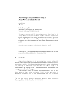Discovering Emergent Shapes using a Data