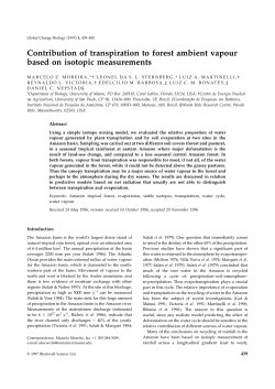 Contribution of transpiration to forest ambient vapour based on