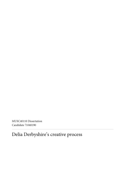 Delia Derbyshire`s creative process