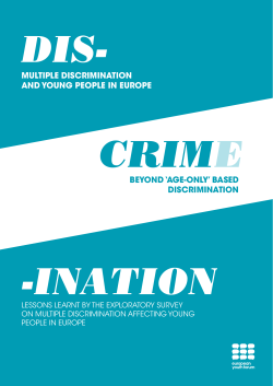 MULTIPLE DISCRIMINATION AND YOUNG PEOPLE IN EUROPE BEYOND `AGE