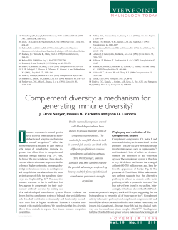 Complement diversity: a mechanism for