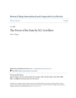 The Power of the State by SG Gorshkov