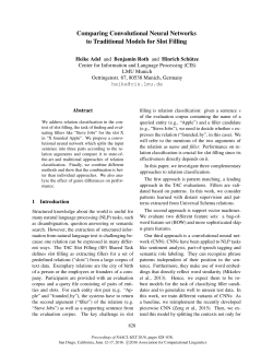 Comparing Convolutional Neural Networks to Traditional Models for