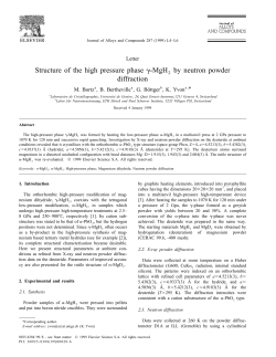 Structure of the high pressure phase g