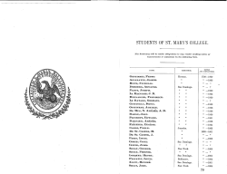 St. Mary`s College, 1799-1852