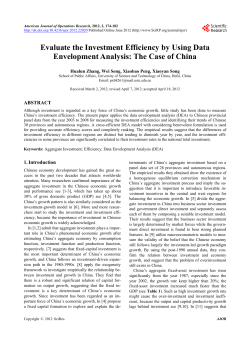 Evaluate the Investment Efficiency by Using Data Envelopment