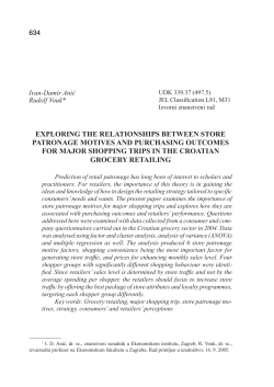 exploring the relationships between store patronage motives and