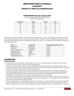 Student Accomplishments - Westford Public Schools