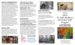2016 Arts in The Sierras brochure