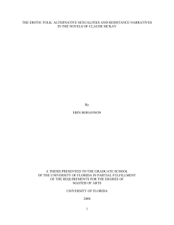 THE EROTIC FOLK: ALTERNATIVE SEXUALITIES AND