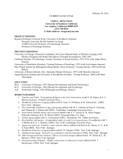 curriculum vitae - USC School of Social Work