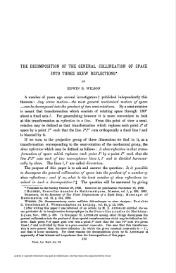 the decomposition of the general collineation of space into three