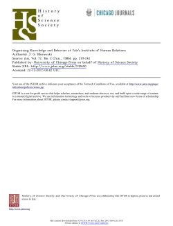 Organizing Knowledge and Behavior at Yale`s Institute of Human
