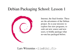 Debian Packaging Tutorial