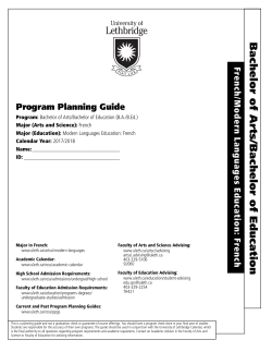 Bachelor of Arts/Bachelor of Education