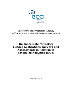 Guidance Note for Noise