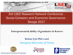 Entrepreneurial ability of graduates in Kosovo