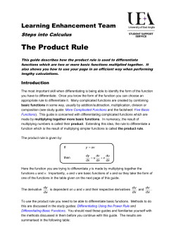 The Product Rule