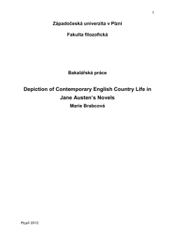 Depiction of Contemporary English Country Life in Jane Austen&acute;s