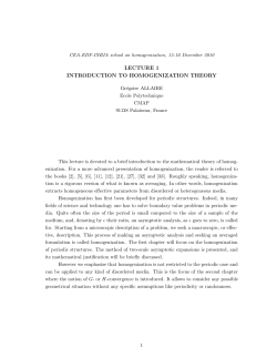 1) the theory of periodic homogenization - CMAP
