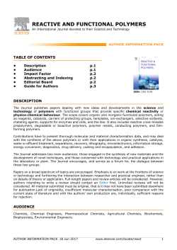 reactive and functional polymers