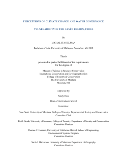 Perceptions of Climate Change and Water Governance Vulnerability