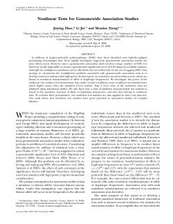 Nonlinear Tests for Genomewide Association Studies