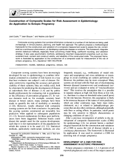 Construction of Composite Scales for Risk Assessment in