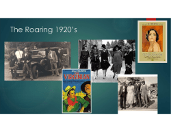 The Roaring 1920`s - Napa Valley College