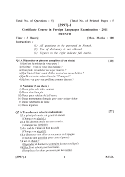 Certificate Course in Foreign Languages Examination